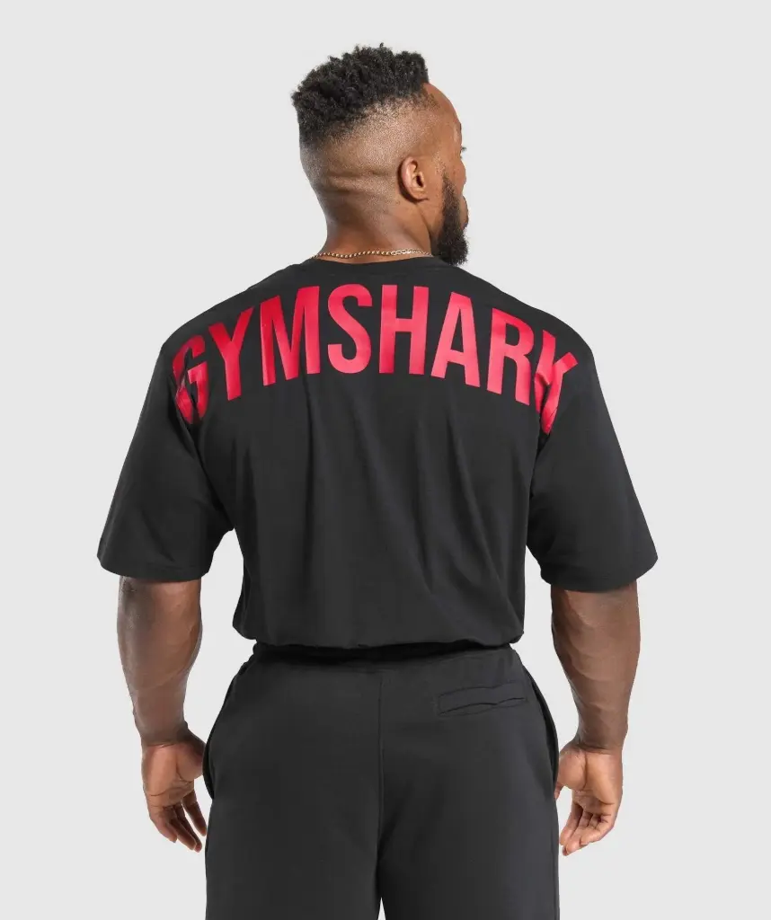 GymShark Power T-Shirt (Rojo, S)