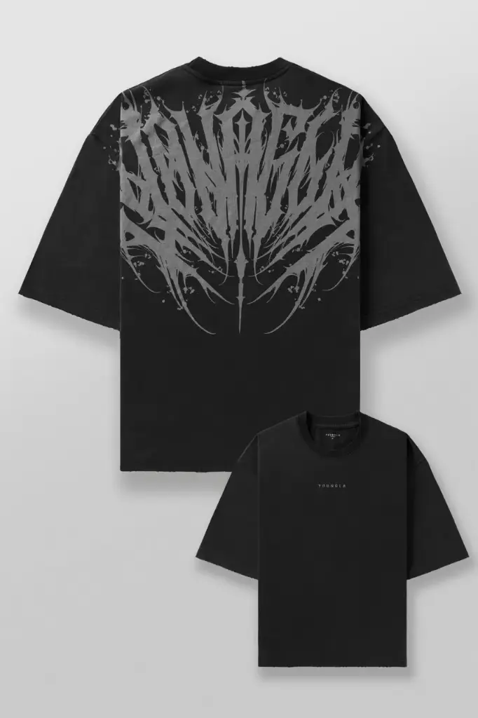 YoungLA Tee  (Blanco, Negro, S)