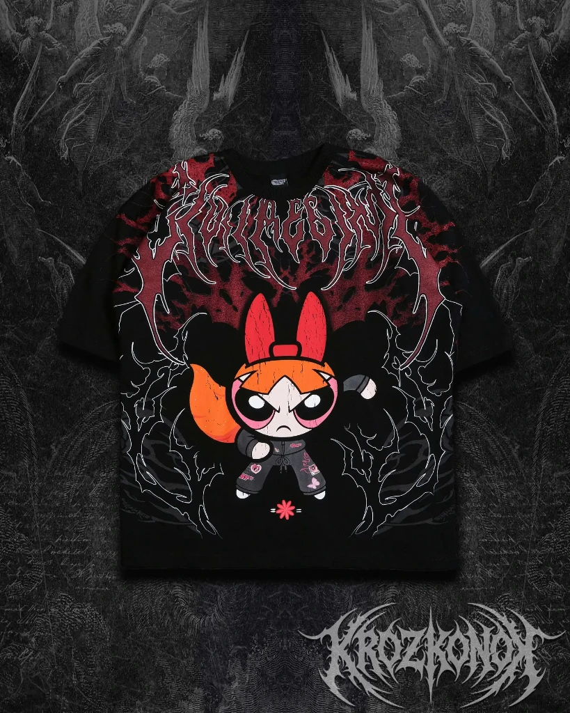 Camisa Oversize Civil Regime x Powerpuff Girls Thorn Rush