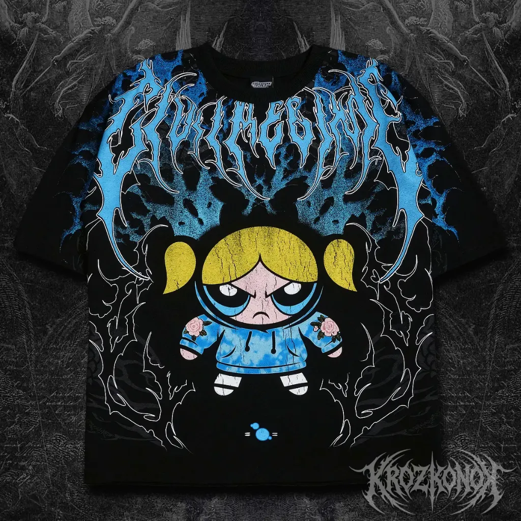 Camisa Oversize Civil Regime x Powerpuff Girls Thorn Rush 199x