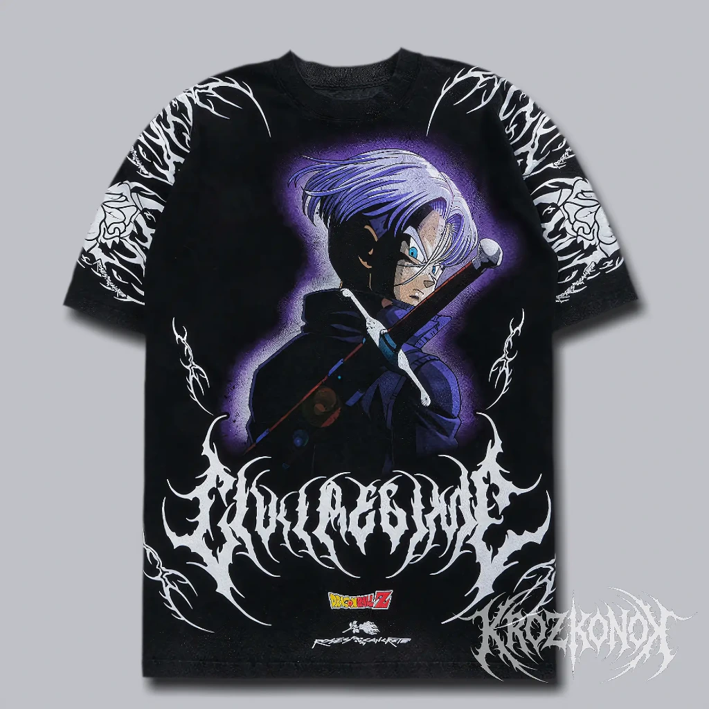 Camisa Oversize Civil Regime X Dragon Ball Z Trunks (Purpura, S)