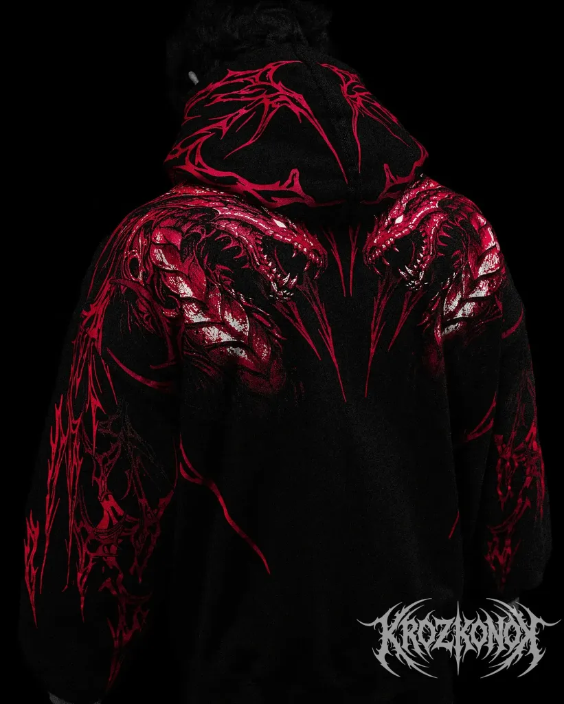 Sueter con Zipper BreatheDivinity Twin Dragon
