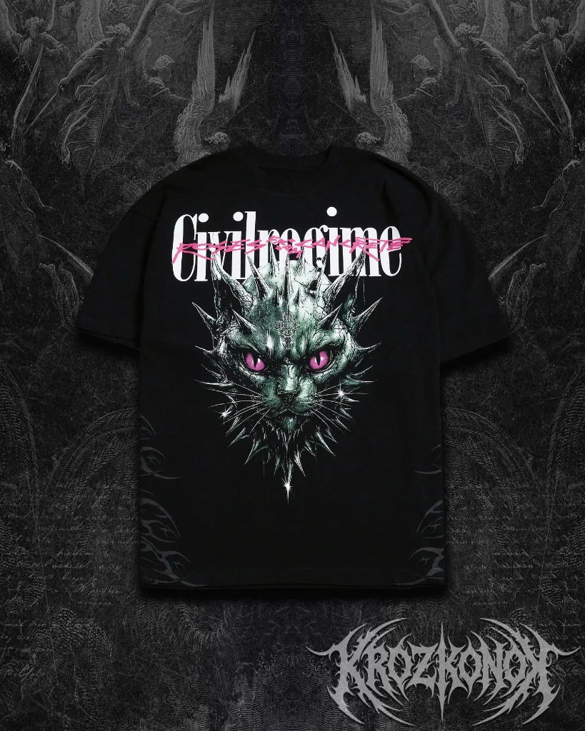 Camisa Oversize Civil Regime Statue Cat American